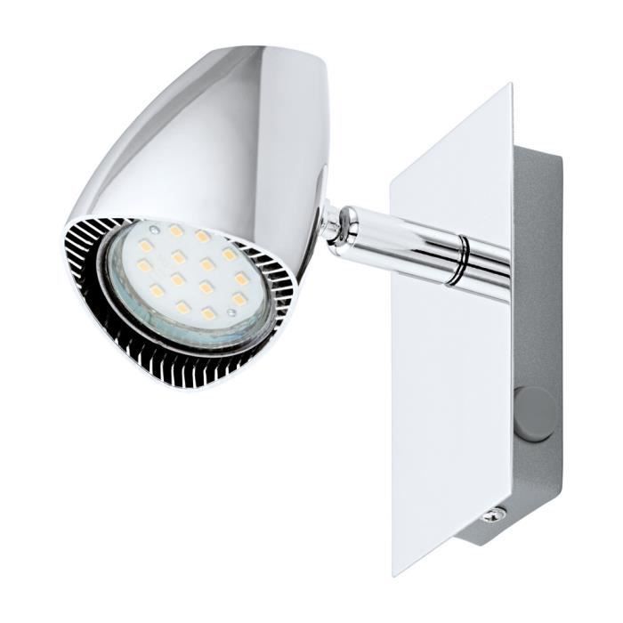 Spot - Eglo - CORBERA - Acier et plastique chrome - GU10 - 3W LED - IP20