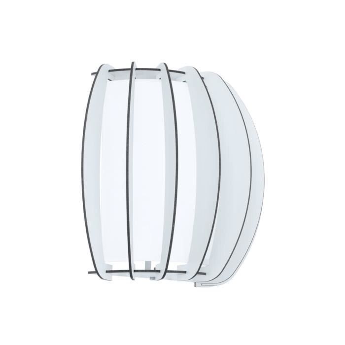 Applique murale en bois et verre hauteur 25cm STELLATO - Blanc