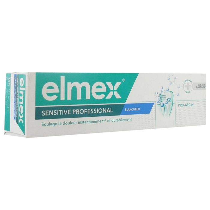 Dentifrice - ELMEX - Sensitive Professional Blancheur - 75 ml - Soulagement douleur - Élimination colorations