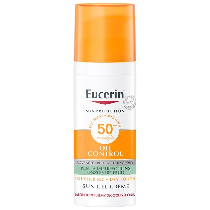 Gel-Crème Solaire - Eucerin - SPF 50+ - Peaux Grasses - Non Comédogène - 50 ml