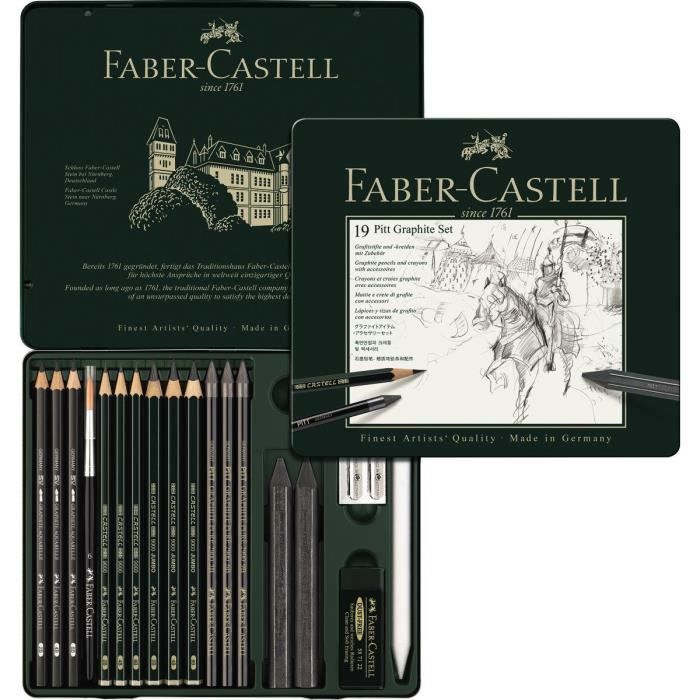 FABER-CASTELL Set PITT Graphite moyen