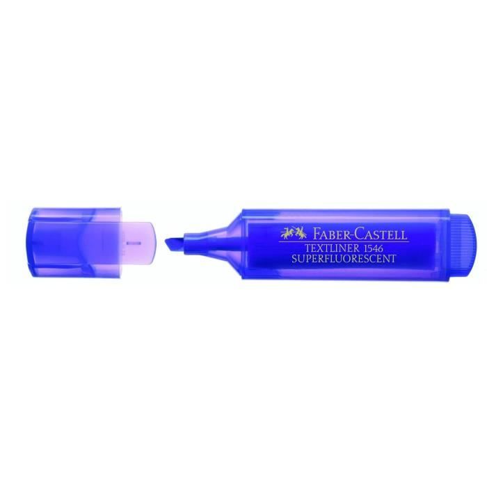 Surligneur - FABER-CASTELL - TEXTLINER 1546 - Violet - Pointe biseautée - Rechargeable