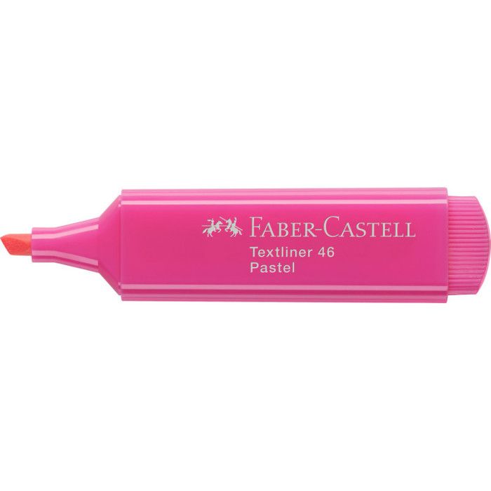 Surligneur - FABER-CASTELL - TEXTLINER 1546 PASTEL - Pointe Biseautée - Encre à Base d'Eau - Rechargeable