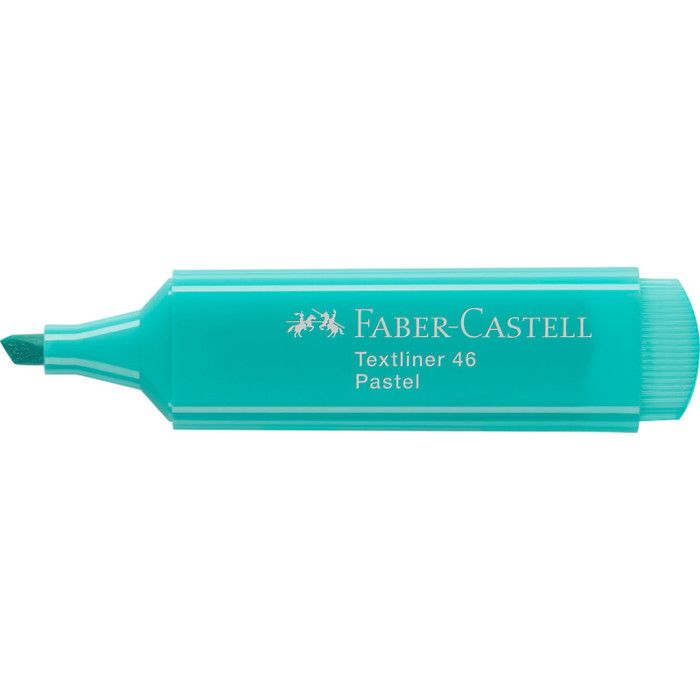 Surligneur - FABER-CASTELL - TEXTLINER 1546 PASTEL - Turquoise - Pointe biseautée - Rechargeable