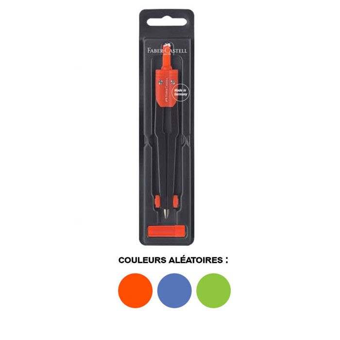 Compas - Scolaire - Avec mine graphite - Corps en métal - Faber-Castell