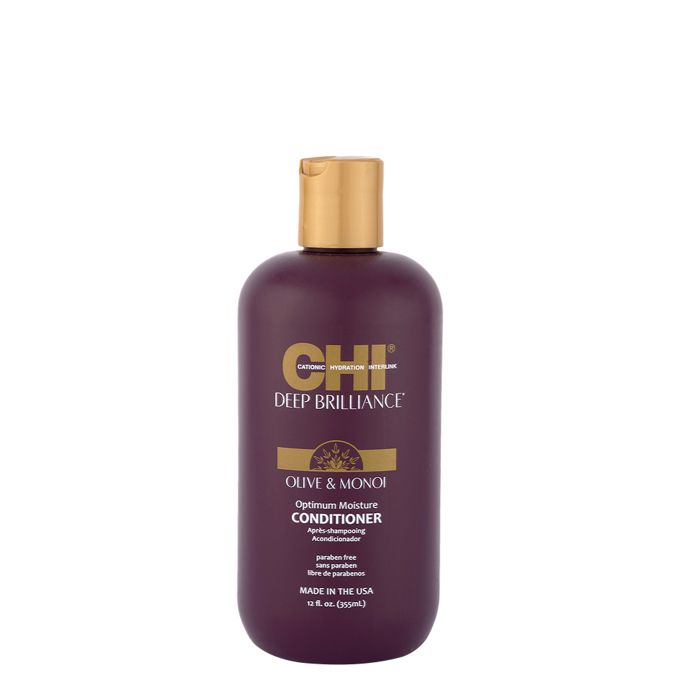 Chi Deep Brilliance Après-Shampooing Hydratation Optimale à l'Olive et au Monoï 355ml