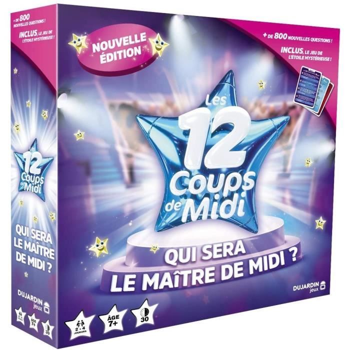 12 COUPS DE MIDI - Jeu de société - DUJARDIN - Jouez les épreuves de l'émission et tentez de décrypter l'Étoile Mystérieuse !