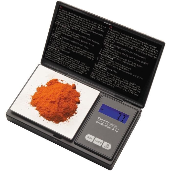 Balance de poche - LACOR - Modèle 650 g - Précision 0.1 g - Couvercle rabattable - Écran LCD