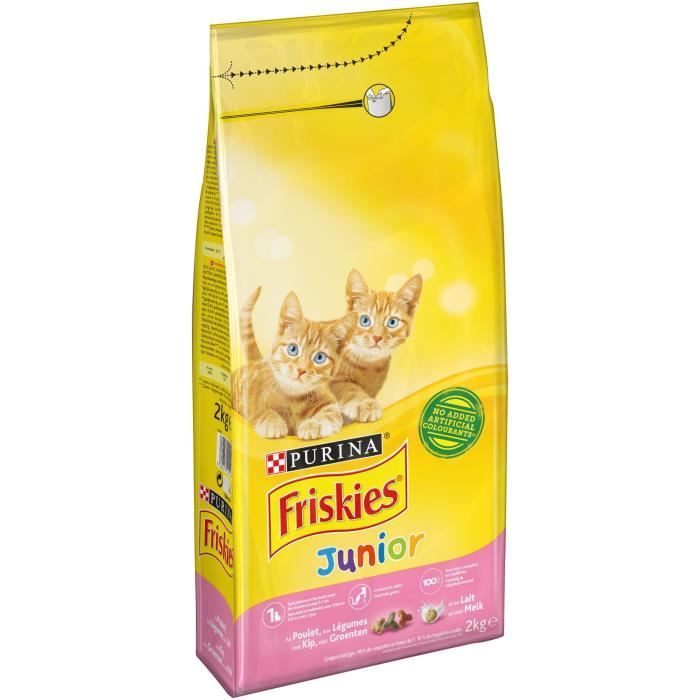 FRISKIES Croquettes - Au Poulet, aux légumes et au lait - Pour chaton - 2 kg