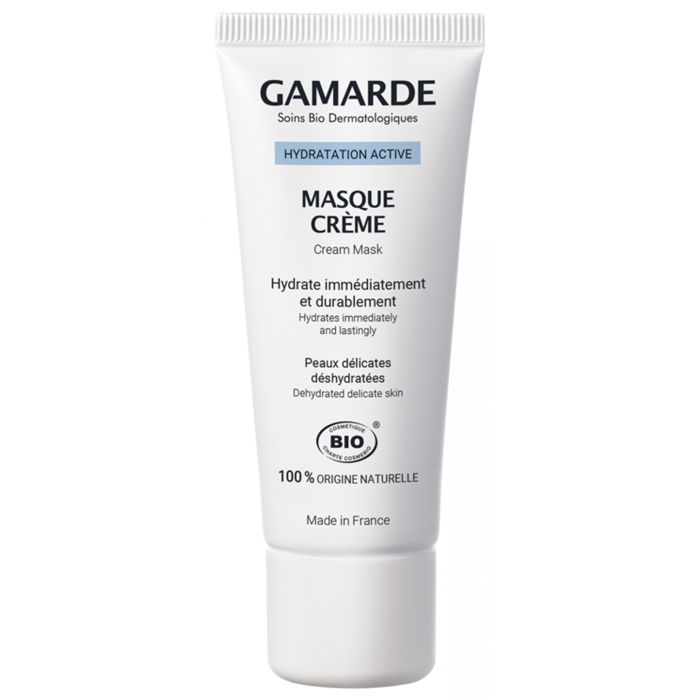 Masque Crème - Gamarde - Hydratation Active - 40g - Peaux Sensibles - Sans Parabène