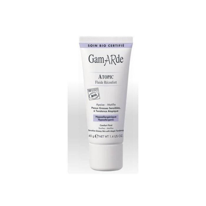 Fluide hydratant et apaisant - Gamarde - Atopic - 40g - Hypoallergénique - Peaux sensibles