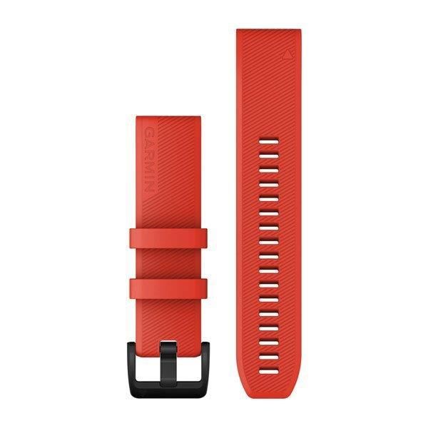 Bracelet de montre - Garmin - Quickfit 22 - Rouge/noir - Taille unique - Interchangeable