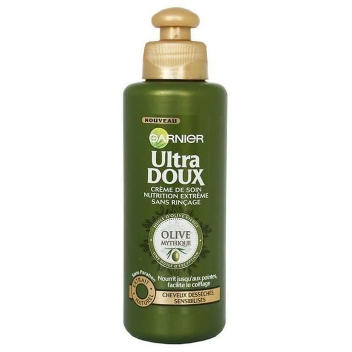 Crème de soin sans rinçage - GARNIER - Ultra DOUX Olive Mythique - Nutrition Extrême - Cheveux Desséchés - 200ml