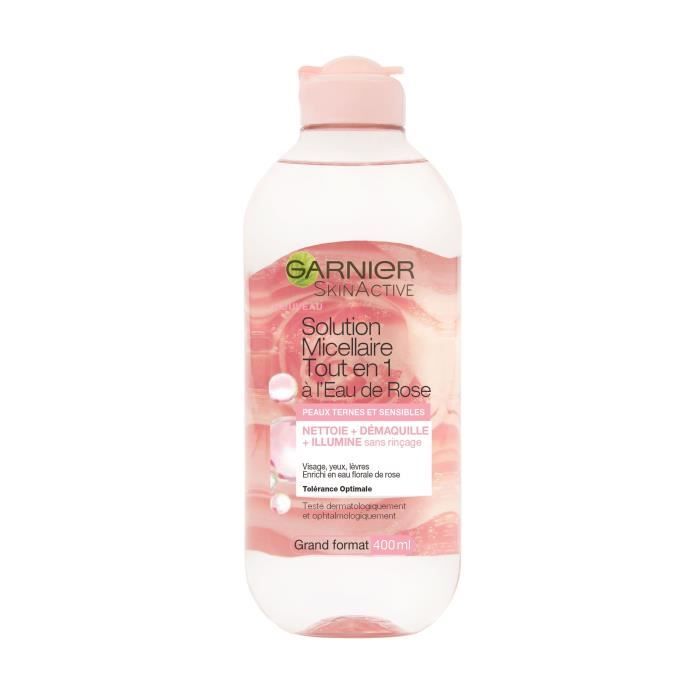 Solution Micellaire à l'Eau de Rose Skinactive GARNIER - 400 ml