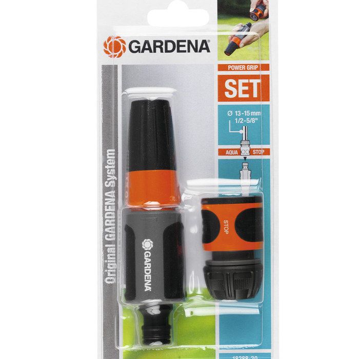 GARDENA Nécessaire de base – Adapté tuyau Ø15mm – Compatibilité Original GARDENA System – Kit complet – Garantie 2ans