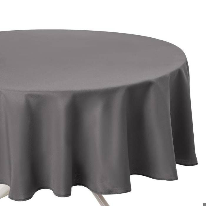 Nappe anti-tâche gris D180cm - Atmosphera createur d'interieur