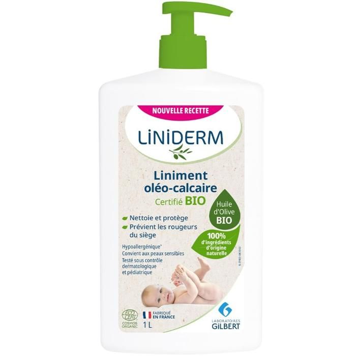 Liniment Oléo-Calcaire - GILBERT - Stabilise - 1L - Hypoallergénique - Flacon à pompe