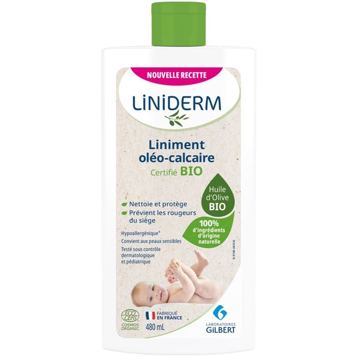 Gilbert Liniment Oleo-Calcaire Liniderm Certifie Bio - 480 ml