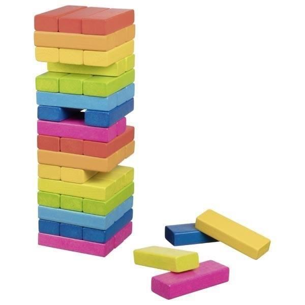 Jeu - Goki - Tour Chancelante - Bois - Multicolore - 48 pièces