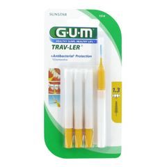 Brossette Interdentaire - Gum - Proxabrush Travel - 1,3mm - 4 unités - Hypoallergénique