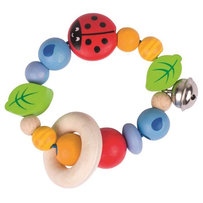 Hochet Anneau à Attraper Coccinelle Heimess