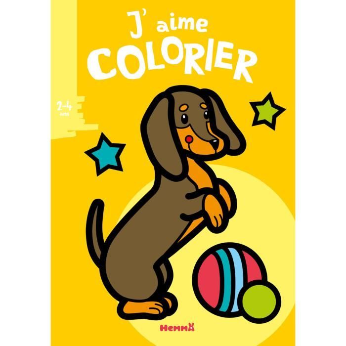 Livre de coloriage - Hemma - J'aime colorier - Dès 2 ans - Traits épais - Sujets variés