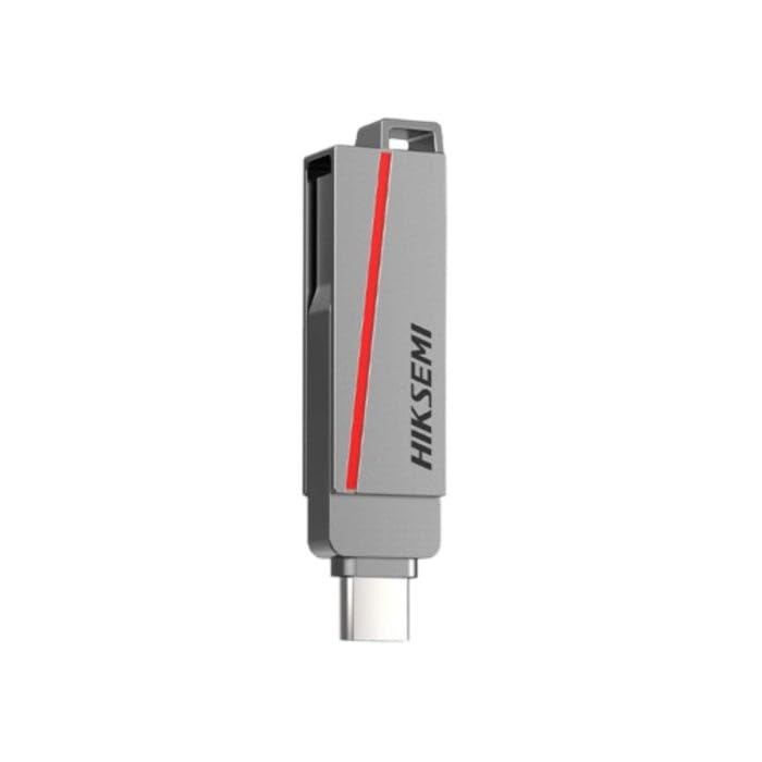 CLE USB HIKSEMI 64 GB Série E307C U3  Dual USB 3.2 et USB Type C Coloris Grey