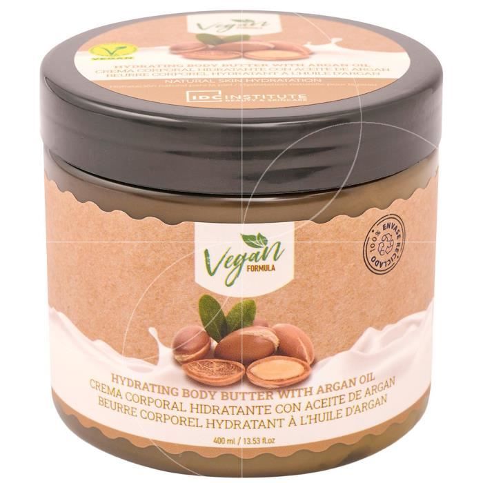 Baume corps hydratant - IDC INSTITUTE - Argan - 400ml - Texture Baume - Sans parabène