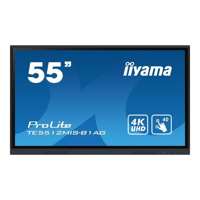 Écran plat LCD rétro-éclairé par LED avec écran tactile - iiyama - iiyama ProLite TE5512MIS-B1AG 55" Classe (54.6" visualisable) éc