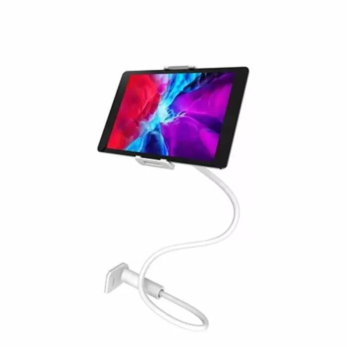 Support universel - IKAKU - KSC-430 - Clip blanc - Rotation 360° - Pour 4-10,6 pouces