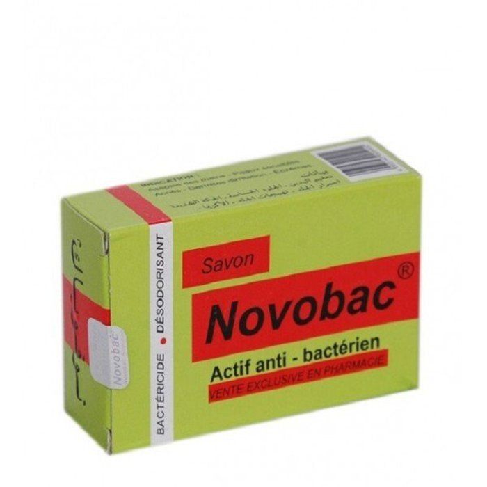 Savon actif anti-bactérien - Novobac - 100g - Bactéricide - Désodorisant - Peaux sensibles
