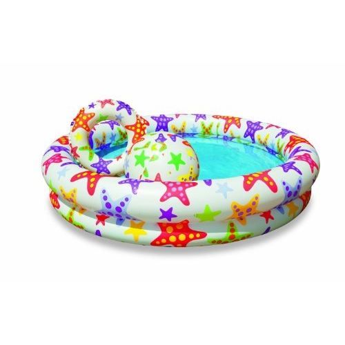 Piscine INTEX 59460 avec bouée et ballon - Diamètre 122 cm
