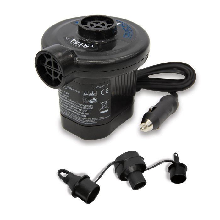 Gonfleur électrique 12V - INTEX - Pratique - 3 embouts adaptables - Gonflage et dégonflage faciles