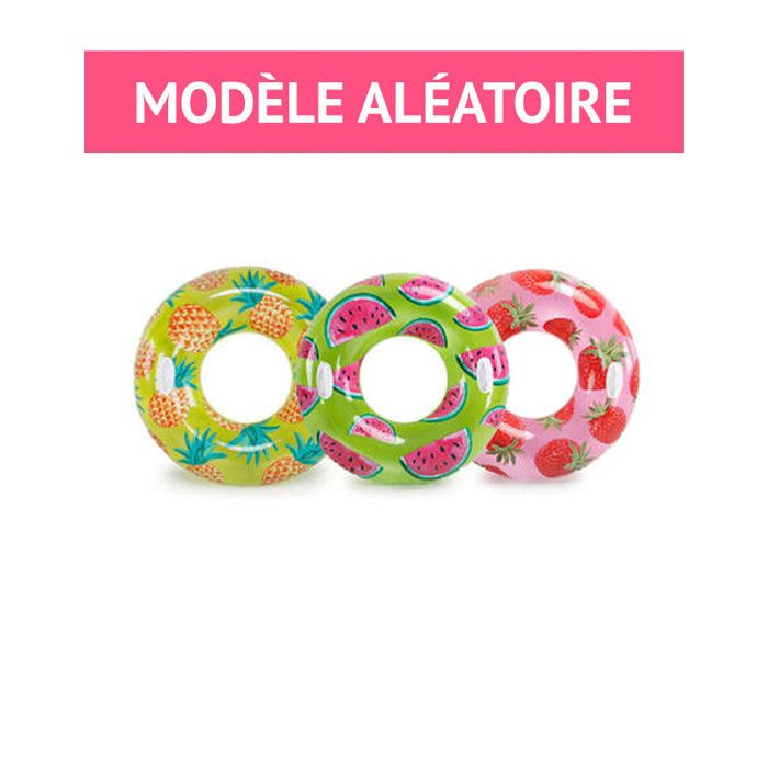 Bouée tube motif fruit INTEX 56261NP - Vinyle - Ø107cm - Enfant 9 ans+ - Coloris aléatoire