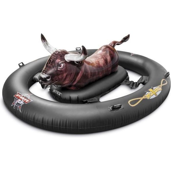 Jeu gonflable - INTEX - Rodéo Gonflable - Dimensions 239x196x81 - 3 chambres à air - 5 poignées robustes