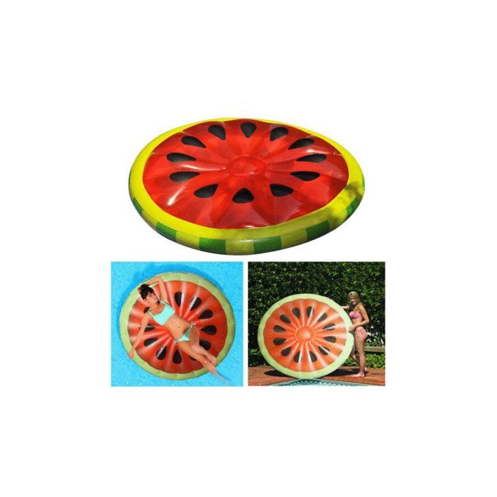 Bouée gonflable pastèque INTEX - Ø 183 cm - Pour adultes et enfants à partir de 14 ans - Corde de pourtour