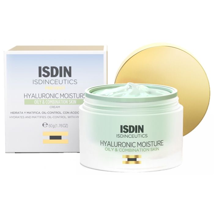 Isdin Isdinceutics Crème de Jour Hyaluronic Moisture Hydratante Peaux Grasses et Mixtes 50 g
