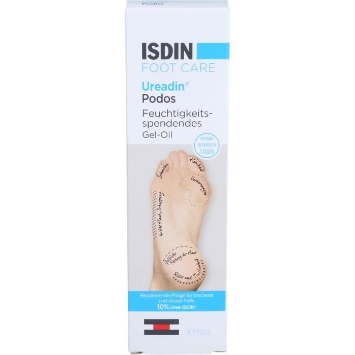 ISDIN Ureadin Podos feuchtigkeitsspendendes Gel-Oil für trockene und rissige Fü e, 75 ml Gel