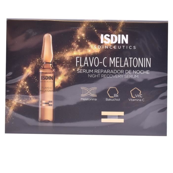 Sérum pour le visage - Isdin - Flavo-C Melatonin - 10 ampoules - Antioxydant - Éclat de la peau