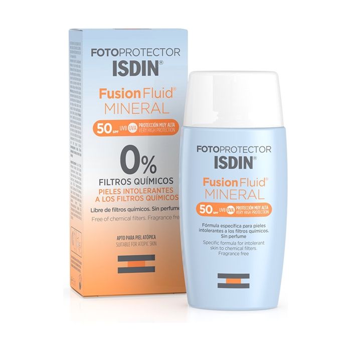 Soin solaire - ISDIN - Fusion Fluid Mineral - SPF 50 - 50 ml - Texture fluide