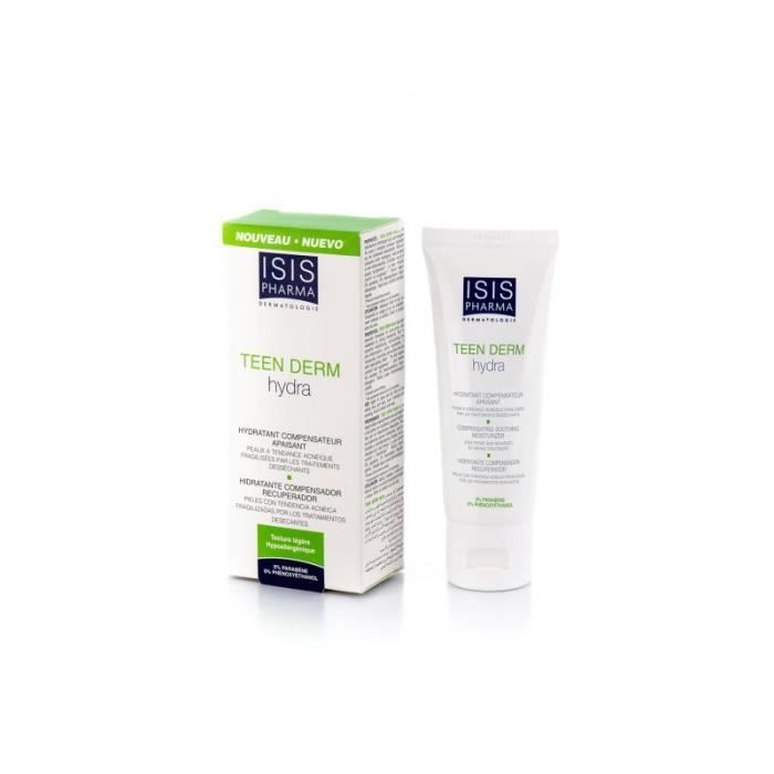 Hydratant - ISISPHARMA - Teen Derm Hydra - 40ml - Peaux grasses - Apaisant sans parfum