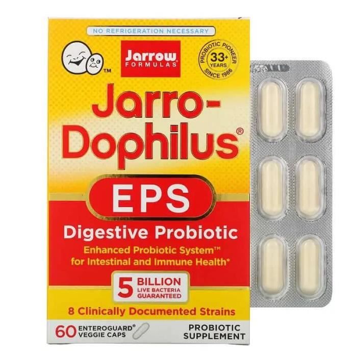 JARROW FORMULAS Jarro-Dophilus EPS 5 Billion (La microflore intestinale) 60 Gélules Végétariennes