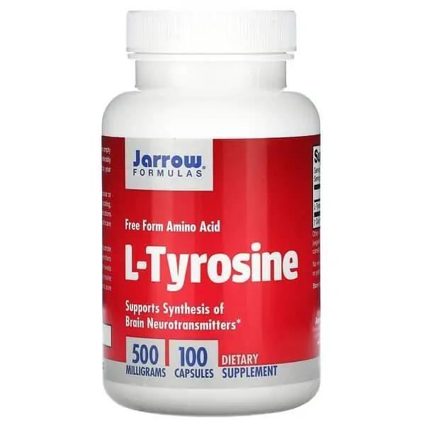 JARROW FORMULAS L-Tyrosine 500mg (Favorise la synthèse des neurotransmetteurs cérébraux) 100 Gélules