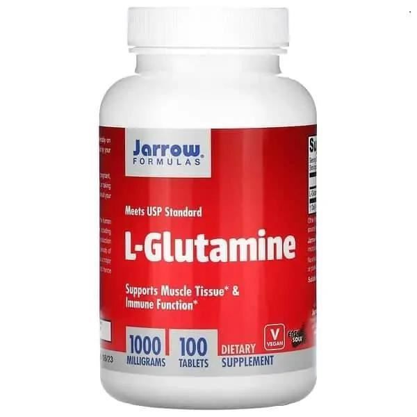 JARROW FORMULAS L-Glutamine 1000mg (Soutient le tissu musculaire et la fonction immunitaire) 100 Comprimés