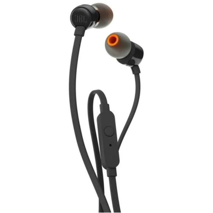Ecouteurs filaires JBL T110 - Intra-auriculaires - Câble anti enchevêtrement - Noir