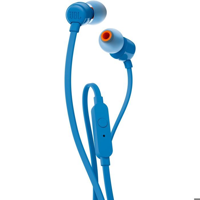 Ecouteurs intra-auriculaires - JBL - T110 - Filaire - Bleu - Isolation de bruit
