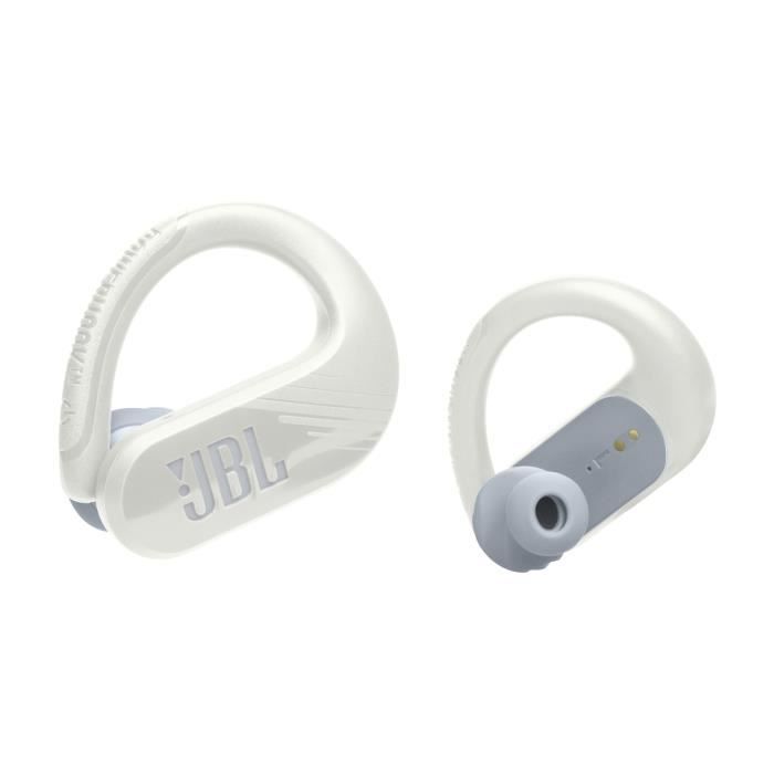 Ecouteurs de sport JBL Endurance Peak 3 - Son Pure Bass - 50h d'autonomie - IP68 - Blanc