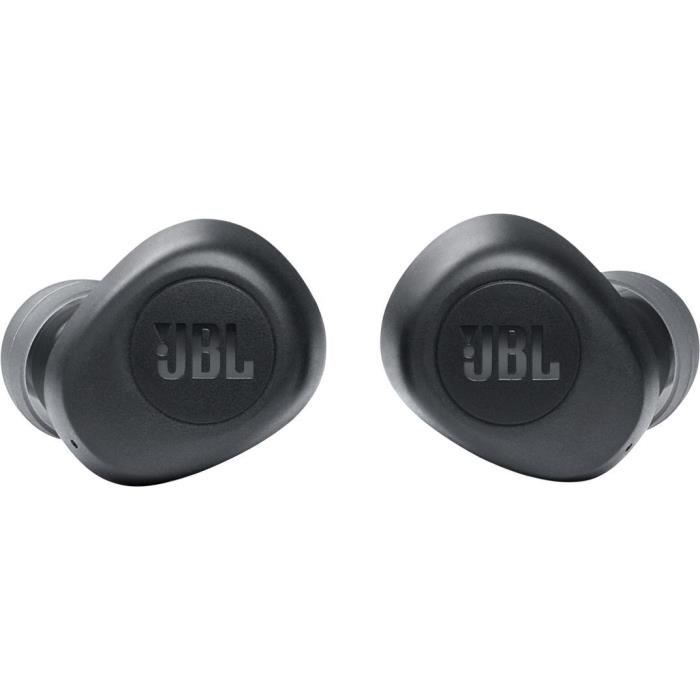 JBL Wave 100 Noir - Ecouteurs sans fil, Son JBL Deep Bass, 20h d'autonomie, Appels mains libres, Technologie Dual Connect