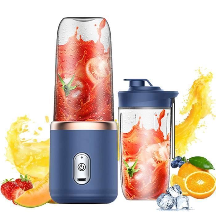 Mini Blender portable-JIMIGO-400ml-6 lames amovibles-acier inoxydable - Compatible lave-vaisselle