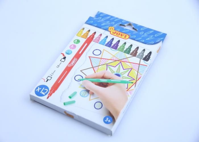 Jovi Boîte de 12 stylos feutre double - 1512